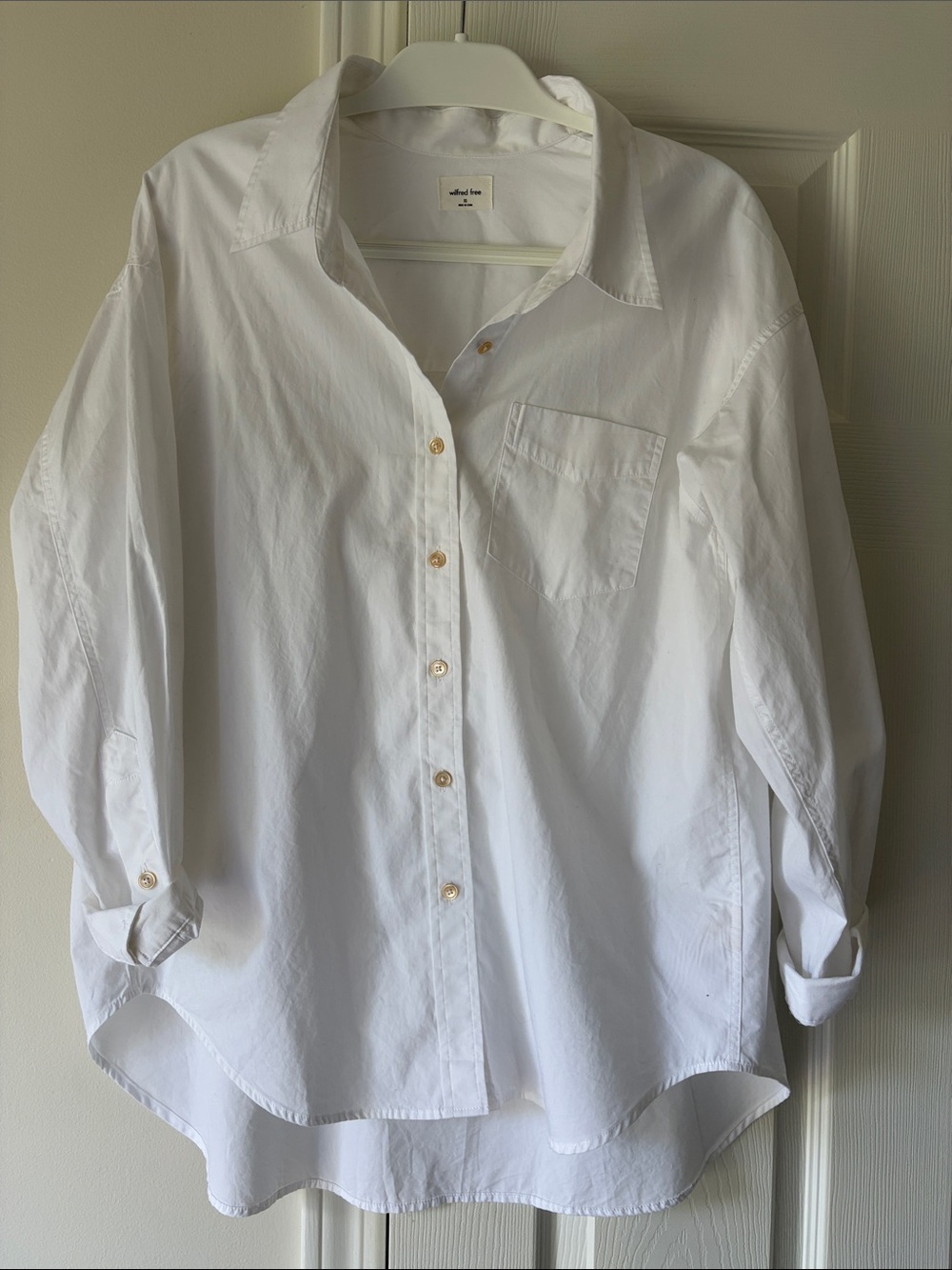 Aritzia Oversized White Button-Down Shirt